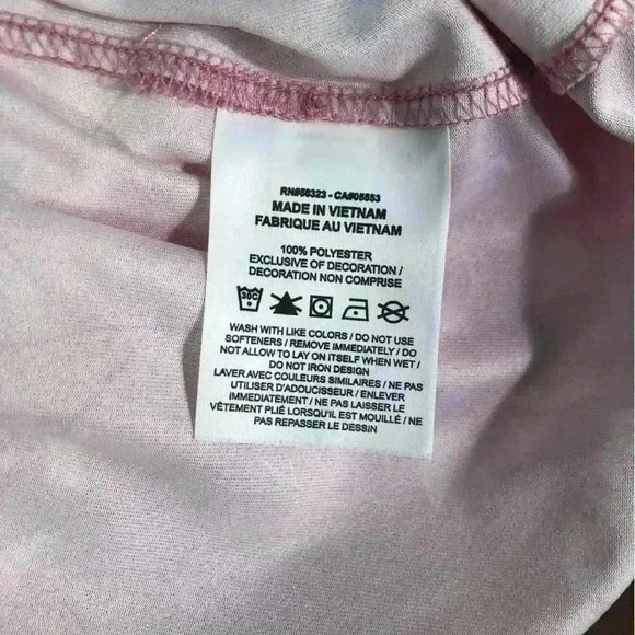 Nike Dri Fit Womens Tee Shirt Large Pink and White S/S Nike Swoosh - Picture 7 of 7